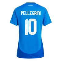 Fotbalové Dres Itálie Lorenzo Pellegrini #10 Dámské Domácí ME 2024 Krátký Rukáv